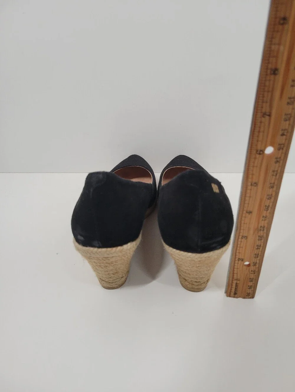 Viscata Black Velvet Wedge Heel Shoes Women's Size 41 US 10